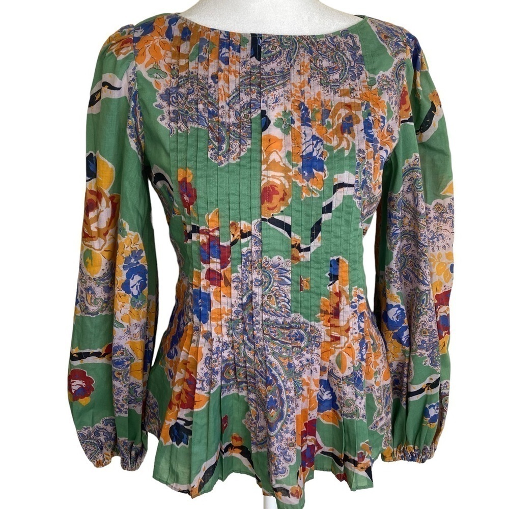 Vtg ‘80s Albert Nipon Two Piece Set Blouse & Skir… - image 3